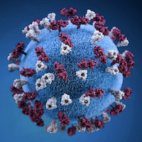 Rendering of the COVID-19 virus