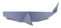 an origami of a blue whale